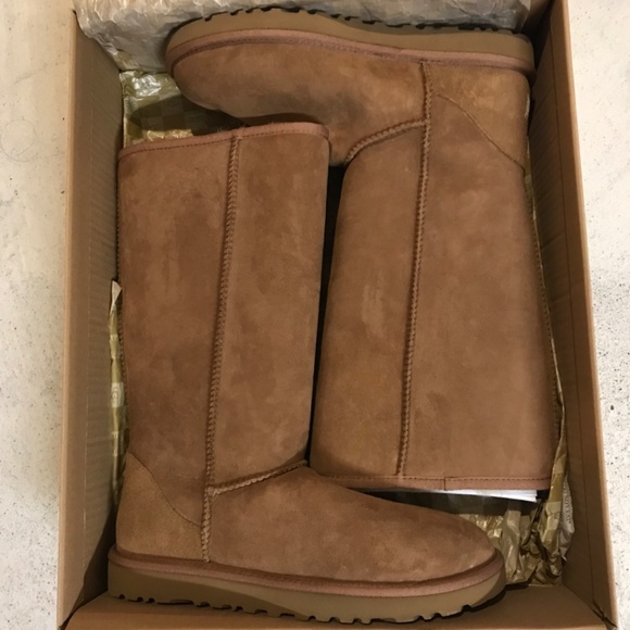 Y2K New UGG Original 5815 W Classic Tall Boots Women’s Size 9 Chestnut Tan Brown - Picture 8 of 12